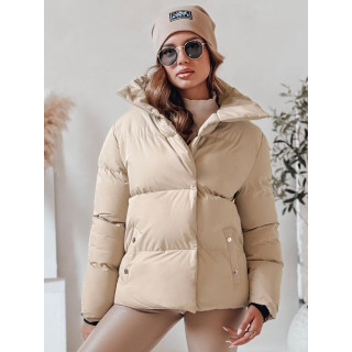 Ženska svetlo bež jakna z ovratnikom TY4703