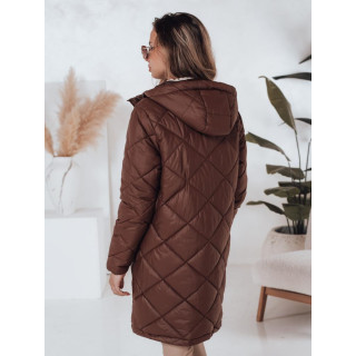 Dolga rjava ženska jakna TY4989
