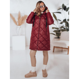 Bordo dolga ženska jakna TY4996