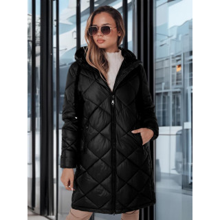 Ženska dolga črna jakna TY4988