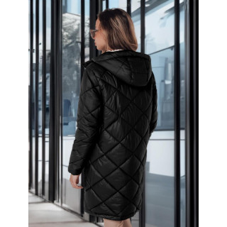 Ženska dolga črna jakna TY4988