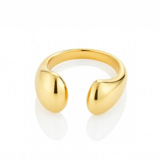 Nastavljiv pozlačen prstan iz kirurškega jekla