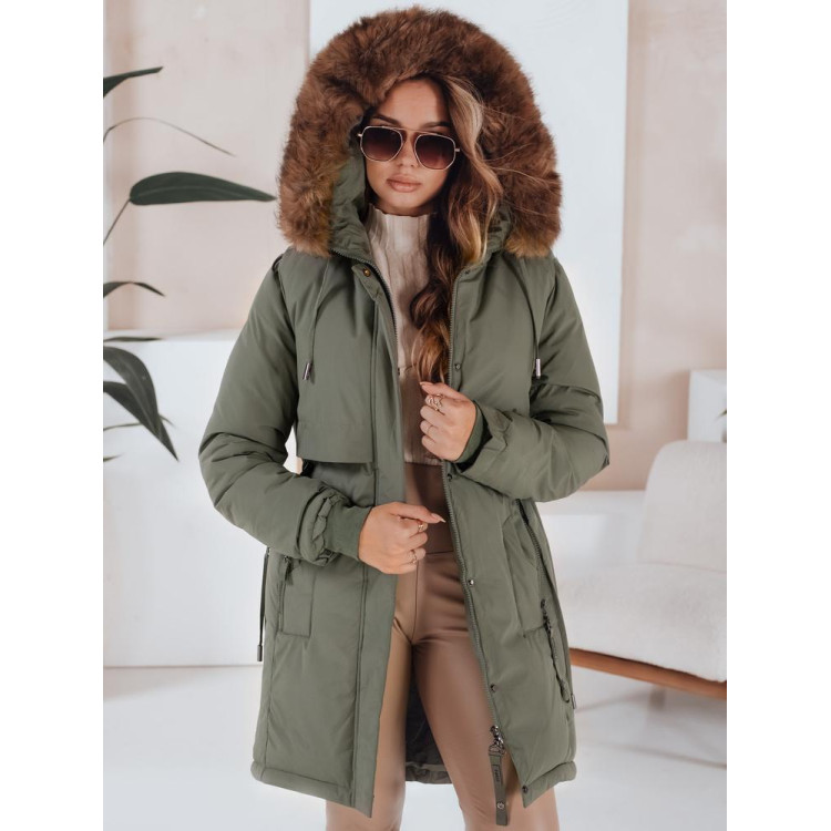 Ženska zimska parka v zeleni barvi TY5081