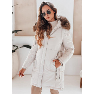 Ženska svetlo bež parka za zimo TY5083