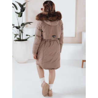 Ženska temno bež zimska parka TY5084