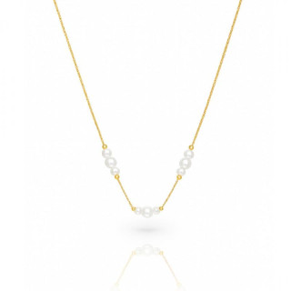 Ženska pozlačena biserna ogrlica