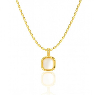 Ženska ogrlica z belim kvadratom