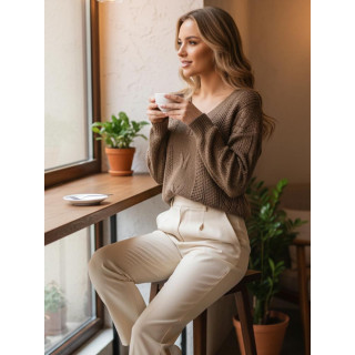 Ženski bež pulover MY2404