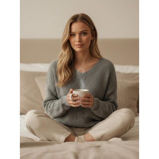 Svetlo siv ženski pulover MY2387