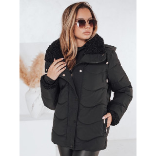 Ženska črna prešita jakna TY4921