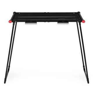 Razširljiv črni stojalo za sušenje perila