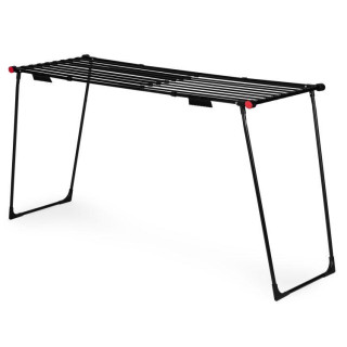 Razširljiv črni stojalo za sušenje perila