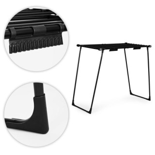 Razširljiv črni stojalo za sušenje perila