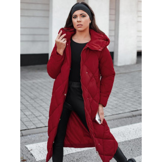 Ženska dolga bordo jakna TY5479
