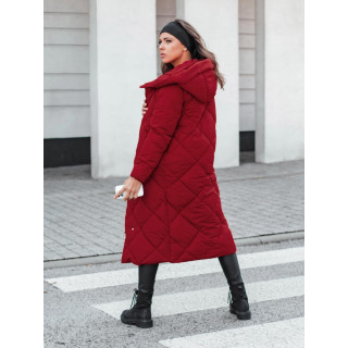 Ženska dolga bordo jakna TY5479