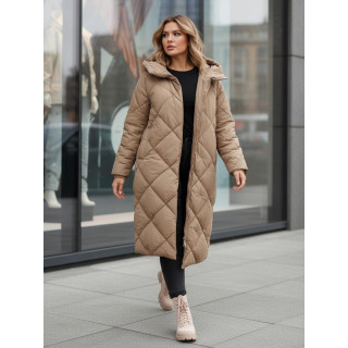 Bež dolga ženska jakna TY5477