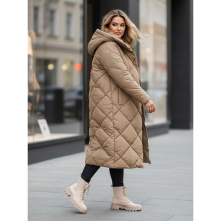 Bež dolga ženska jakna TY5477