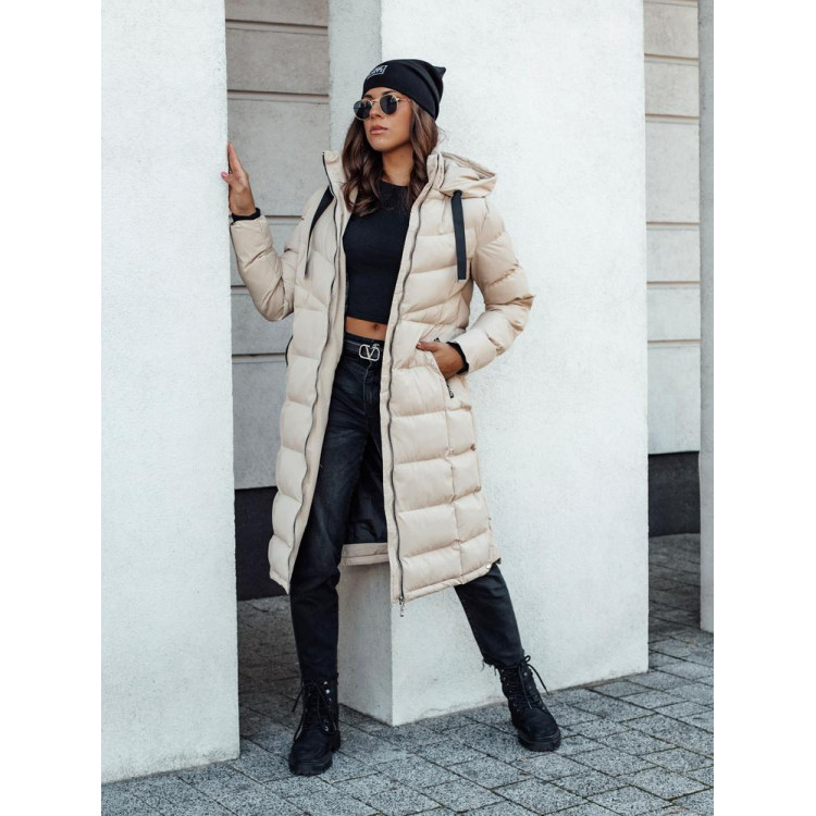 Ženska dolga bež jakna TY4585