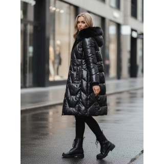 Črna prešita ženska jakna TY5178z