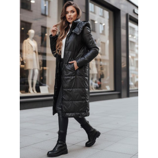 Črna dolga ženska jakna TY5024z