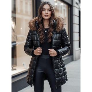 Prešita črna ženska jakna TY4568z