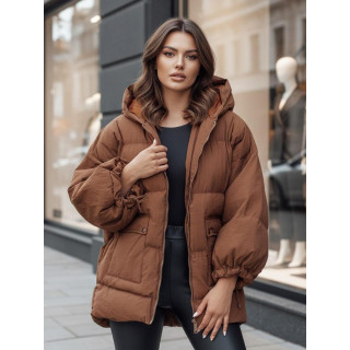 Rjava prešita ženska jakna TY4510z