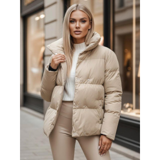 Ženska svetlo bež jakna z ovratnikom TY4703z