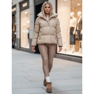 Ženska svetlo bež jakna z ovratnikom TY4703z