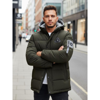 Zelena moška prešita jakna TX5092