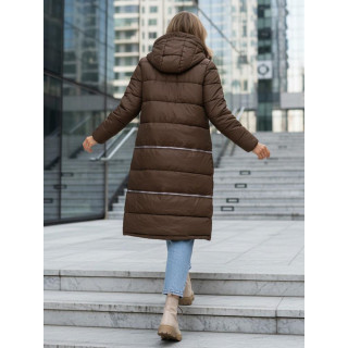 Rjava ženska jakna z nastavljivo dolžino TY5475