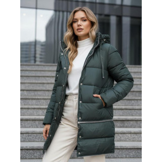 Zelena ženska jakna z nastavljivo dolžino TY5138