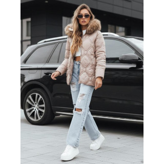 Prešita bež ženska jakna TY5512