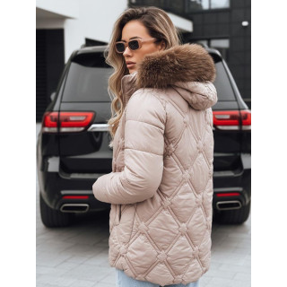 Prešita bež ženska jakna TY5512