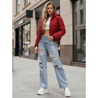 Kratka bordo ženska jakna TY5407