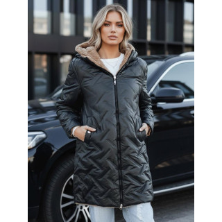 Črna prešita ženska jakna TY5465