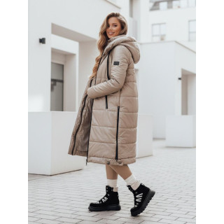 Ženska dolga bež jakna TY5026