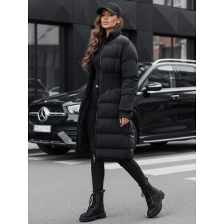 Dolga črna ženska jakna TY4620