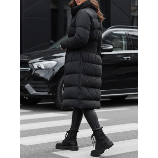 Dolga črna ženska jakna TY4620