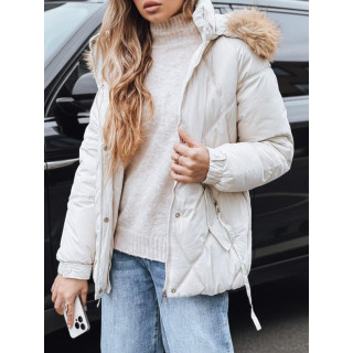 Prešita bela ženska jakna TY5236