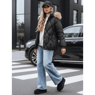 Ženska črna prešita jakna TY5232