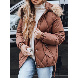 Rjava ženska prešita jakna TY5231