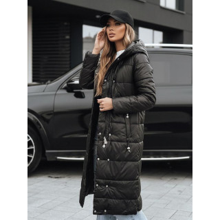 Ženska dolga črna jakna TY5482