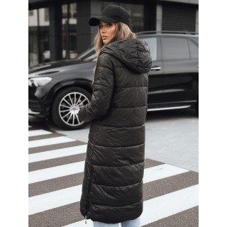 Ženska dolga črna jakna TY5482