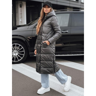 Ženska dolga črna jakna TY5482