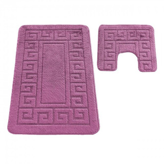 Preproga za kopalnico in stranišče v roza barvi