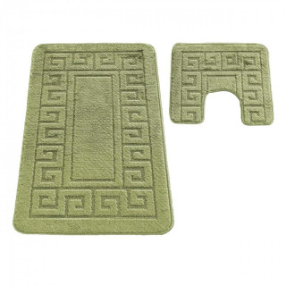 Zelena nedrseča kopalniška in straniščna preproga