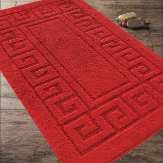 Rdeča nedrseča kopalniška in straniščna preproga