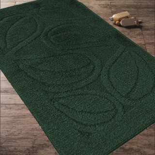 Predpražnik za kopalnico in stranišče v temno zeleni barvi