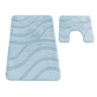 Predpražnik za kopalnico in stranišče v svetlo modri barvi