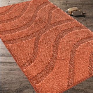 Predpražnik za kopalnico in stranišče v opečnati barvi